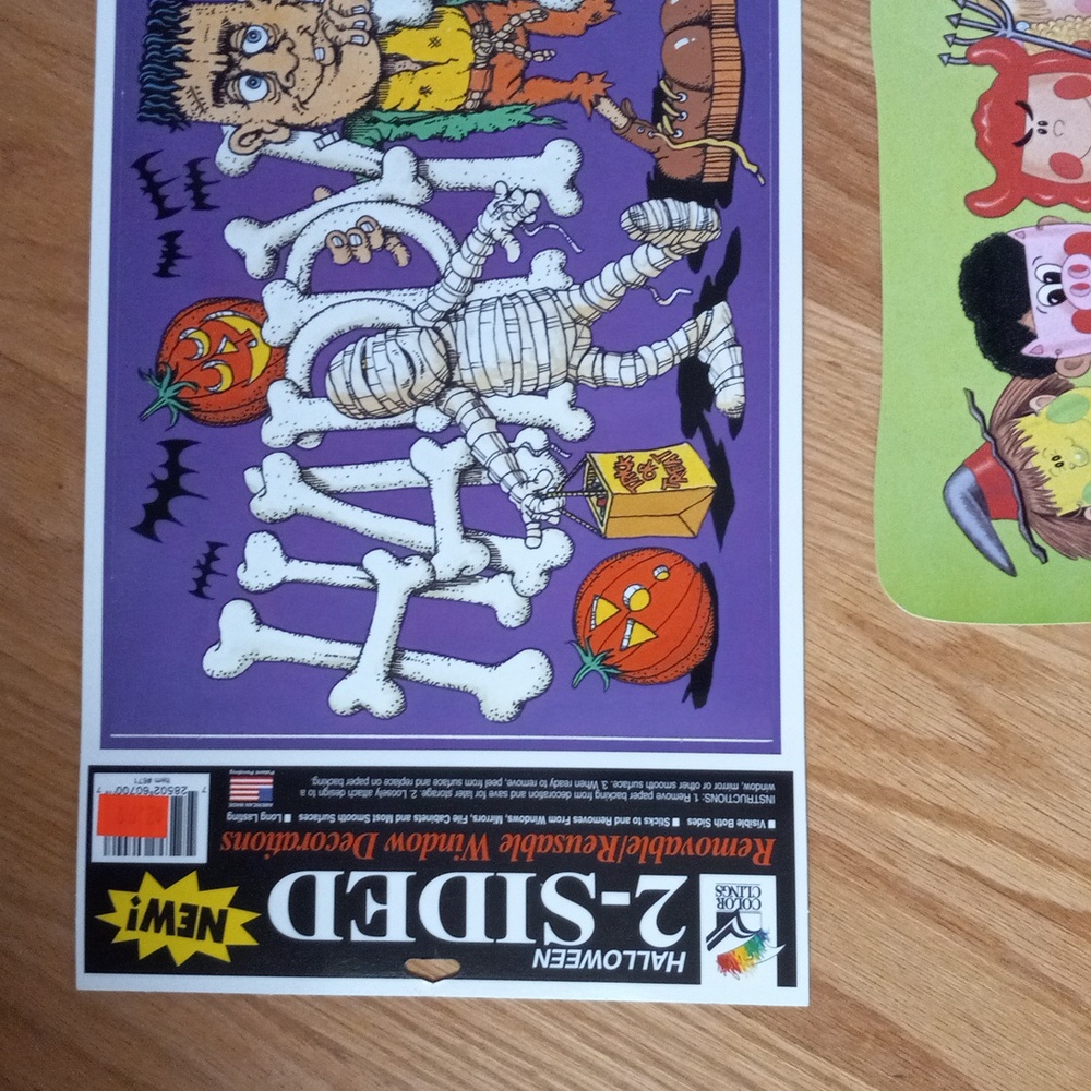 Color clings Halloween 2 sided removable/reusable window decorations - Picture 6 of 11